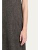 Rick Owens Strapless Melange Wool Column Maxi Dress - 5