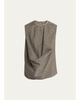 Rick Owens Subhuman Draped Melange Wool Sleeveless Top - 1
