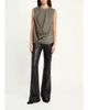 Rick Owens Subhuman Draped Melange Wool Sleeveless Top - 2