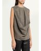 Rick Owens Subhuman Draped Melange Wool Sleeveless Top - 4