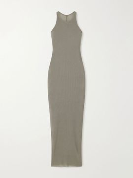 RICK OWENS Tank ribbed-jersey halterneck midi dress