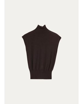 Rick Owens Turtleneck Fine Wool Knit Tank Top