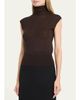 Rick Owens Turtleneck Fine Wool Knit Tank Top - 4