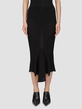 Rick Owens Women's Asymmetric High-Waisted Midi-Skirt