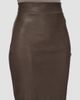 Rick Owens Women's Dirt Pillar Stretch Leather-Blend Pencil Maxi Skirt - 4