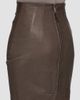 Rick Owens Women's Dirt Pillar Stretch Leather-Blend Pencil Maxi Skirt - 5
