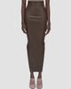 Rick Owens Women's Dirt Pillar Stretch Leather-Blend Pencil Maxi Skirt - 6