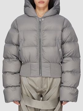 Rick Owens Women's Down Hooded Crop Puffer Jacket