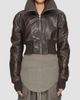 Rick Owens Women's Dracuflight Leather Zip-Up Bomber Jacket - 1