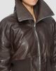 Rick Owens Women's Dracuflight Leather Zip-Up Bomber Jacket - 4