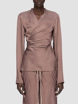 Rick Owens Women's Laura Satin Wrap T-Shirt