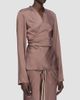Rick Owens Women's Laura Satin Wrap T-Shirt - 3