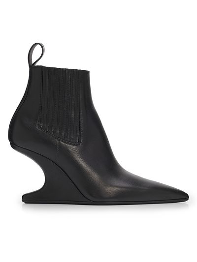 Rick Owens Women's Leather Wedge Ankle Booties