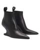 Rick Owens Women's Leather Wedge Ankle Booties - 2