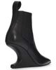 Rick Owens Women's Leather Wedge Ankle Booties - 3