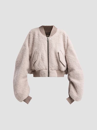 Rick Owens Women's Secchia Cropped Flight Bomber Jacket