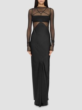 Rick Owens Women's Semi-Sheer Seamed Combo Gown