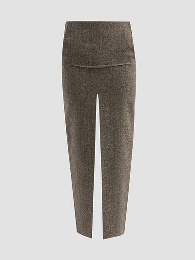 Rick Owens Women's Sliced Wool Maxi Skirt