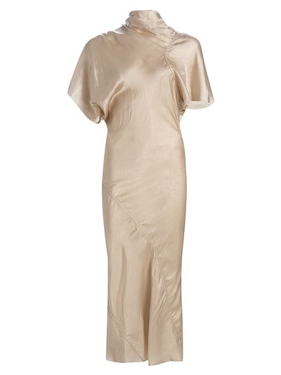owens silk dressing Satin wrap gown in black - Rick Owens