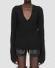 Rick Owens Women's Tommy V-Neck Alpaca Sweater - 1