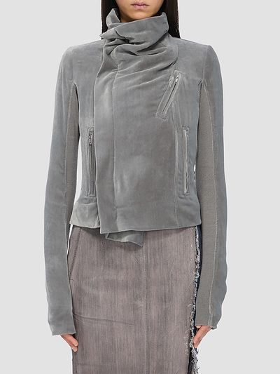 Rick Owens Women's Velvet Classic Biker Jacket