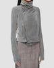 Rick Owens Women's Velvet Classic Biker Jacket - 3