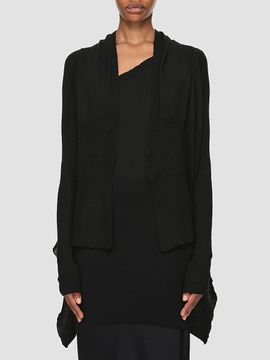 Rick Owens Women's Wool Shawl-Collar Wrap Cardigan