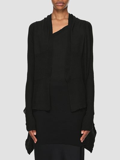 Rick Owens Women's Wool Shawl-Collar Wrap Cardigan