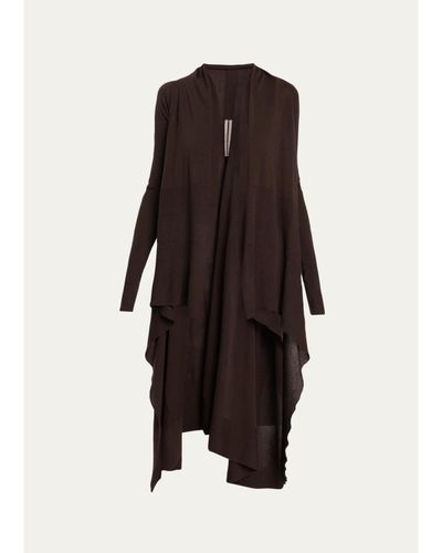 Rick Owens Wool Knit Long Wrap Cardigan