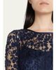 Rickie Freeman for Teri Jon 3/4-Sleeve Lace Overlay Gown - 5