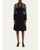 Rickie Freeman for Teri Jon Bead-Embroidered Crepe Blazer Dress - 2