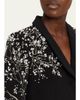 Rickie Freeman for Teri Jon Bead-Embroidered Crepe Blazer Dress - 5