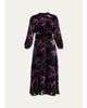 Rickie Freeman for Teri Jon Belted Devore Velvet Midi Dress - 1