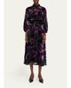 Rickie Freeman for Teri Jon Belted Devore Velvet Midi Dress - 2