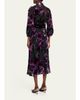 Rickie Freeman for Teri Jon Belted Devore Velvet Midi Dress - 3