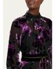 Rickie Freeman for Teri Jon Belted Devore Velvet Midi Dress - 5
