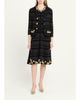 Rickie Freeman for Teri Jon Crochet Floral Applique Striped Knit Jacket - 2