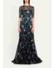 Rickie Freeman for Teri Jon Embroidered A-Line Tulle Gown - 2