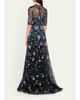 Rickie Freeman for Teri Jon Embroidered A-Line Tulle Gown - 3