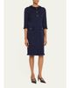 Rickie Freeman for Teri Jon Fringe-Trim Stretch Boucle Dress - 4