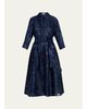 Rickie Freeman for Teri Jon Metallic Jacquard Shirtwaist Midi Dress - 1