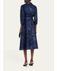 Rickie Freeman for Teri Jon Metallic Jacquard Shirtwaist Midi Dress - 3