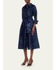 Rickie Freeman for Teri Jon Metallic Jacquard Shirtwaist Midi Dress - 4