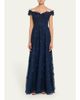 Rickie Freeman for Teri Jon Off-Shoulder Floral-Embroidered Tulle Gown - 2