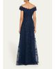 Rickie Freeman for Teri Jon Off-Shoulder Floral-Embroidered Tulle Gown - 3