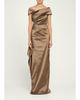 Rickie Freeman for Teri Jon Off-Shoulder Stretch Taffeta Column Gown - 2