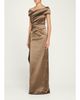 Rickie Freeman for Teri Jon Off-Shoulder Stretch Taffeta Column Gown - 4