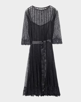 Rickie Freeman for Teri Jon Pintuck Laced Cocktail Dress