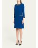 Rickie Freeman for Teri Jon Rhinestone-Trim Crepe Dress - 4