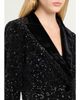 Rickie Freeman for Teri Jon Satin-Trim Sequin Blazer - 5